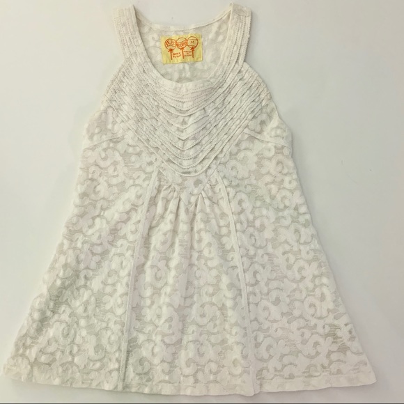 Free People Mesh Lace Top - Picture 1 of 8